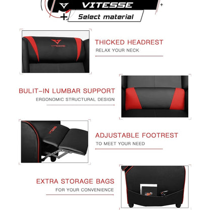 Poltrona reclinabile da gioco BOSSIN, stile racing, con schienale alto, poltrone reclinabili per soggiorno, posti a sedere per teatro