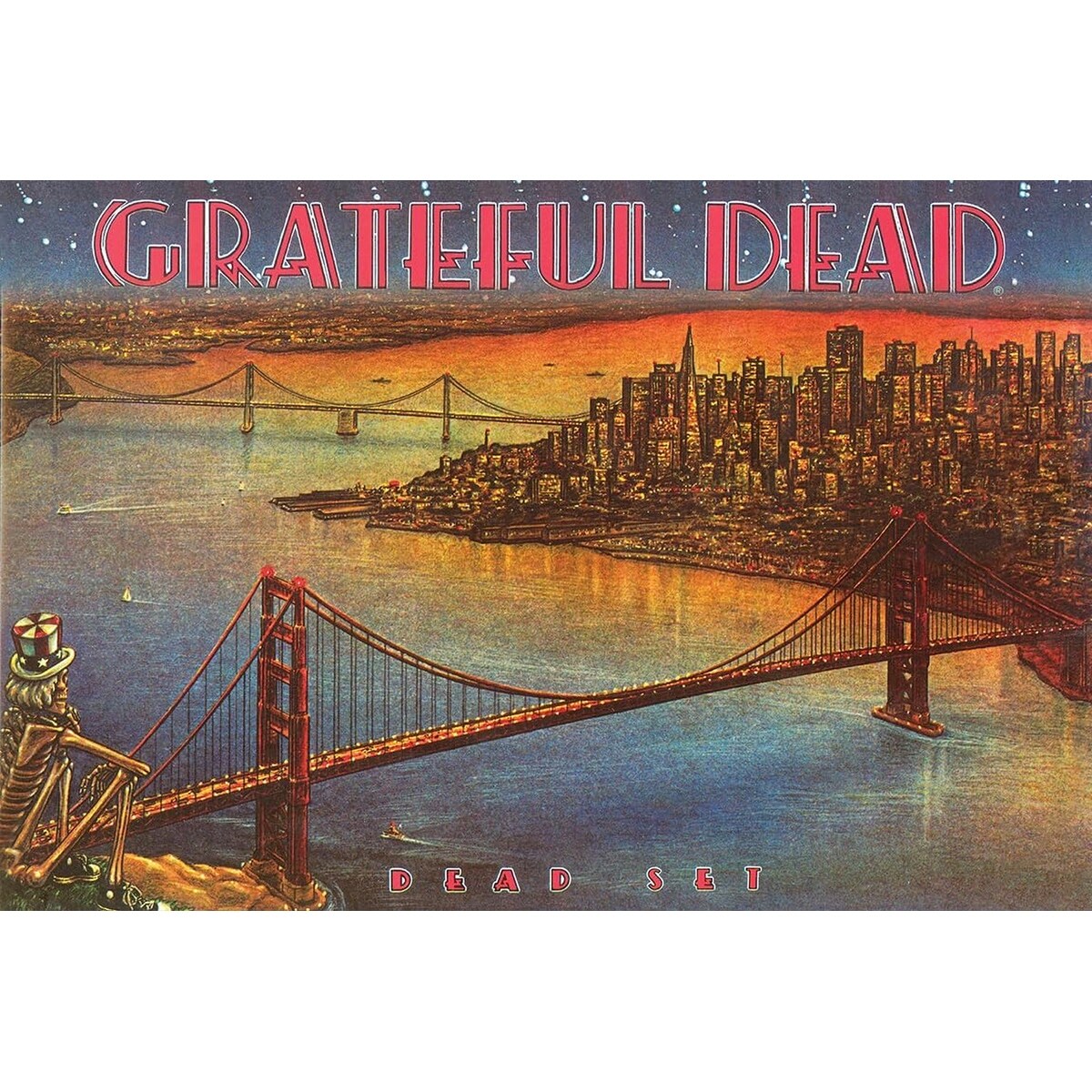 Poster artistico dei Grateful Dead Dead Set - 24 x 36 pollici