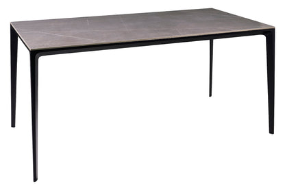 In Out - Tavolo in Pietra Sinterizzata e Alluminio Grigio 160cm