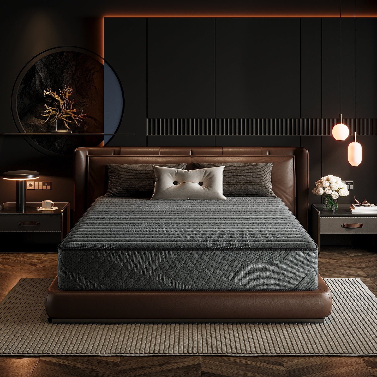 Materasso ibrido in memory foam infuso di gel SweDrea da 10 pollici, mediamente rigido, rinfrescante e traspirante con CertiPUR-US, SGS e OEKO-TEX