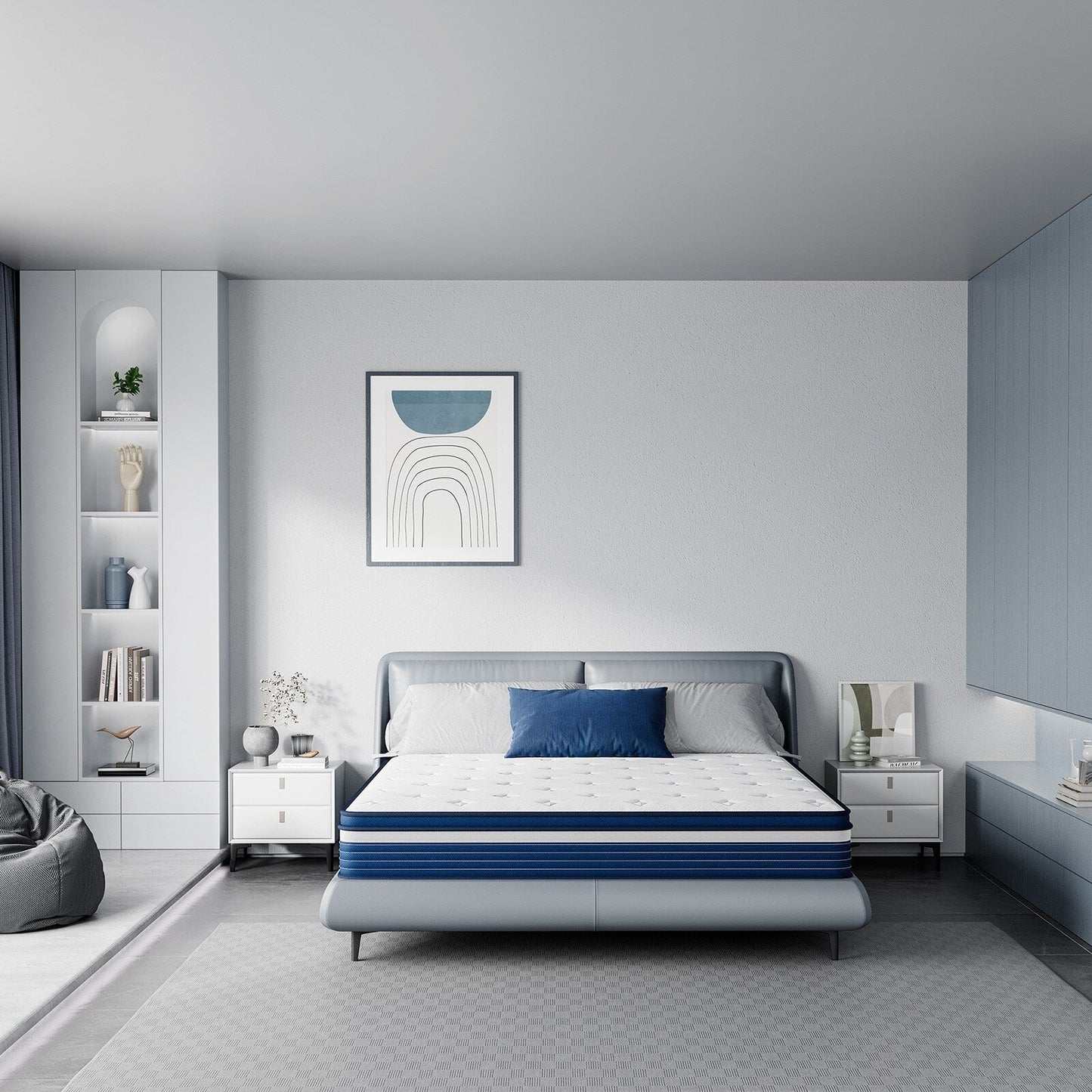 Materasso ibrido a molle SweDrea da 10 pollici, antidecubito e rinfrescante, con certificazione CertiPUR-US, SGS e OEKO-TEX