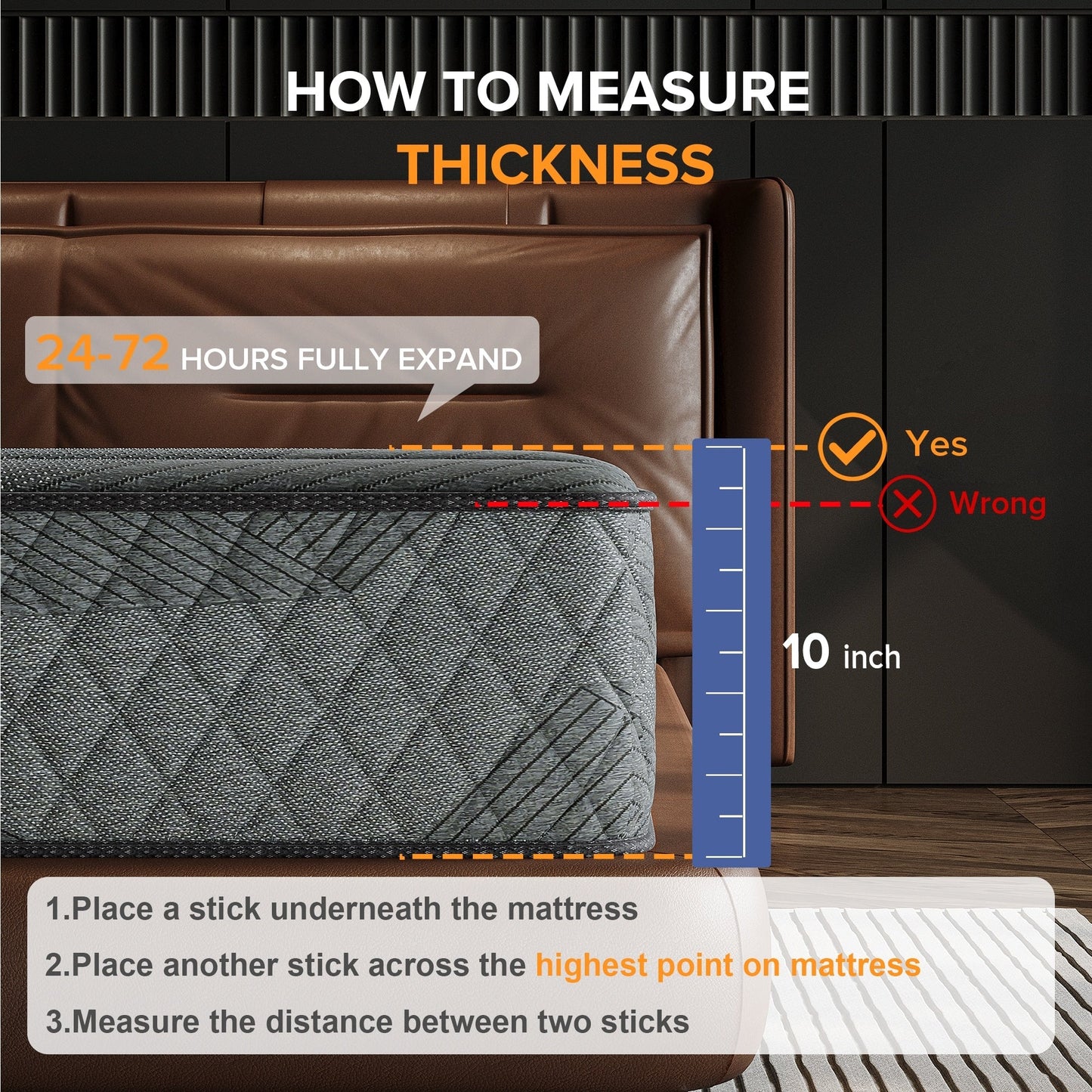 Materasso ibrido in memory foam infuso di gel SweDrea da 8/12 pollici, mediamente rigido, rinfrescante e traspirante con CertiPUR-US, SGS e OEKO-TEX