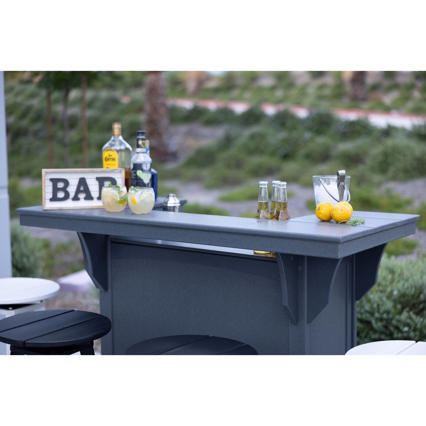 Bancone da bar LuXeo Bailey-Cabo, set da 3 pezzi