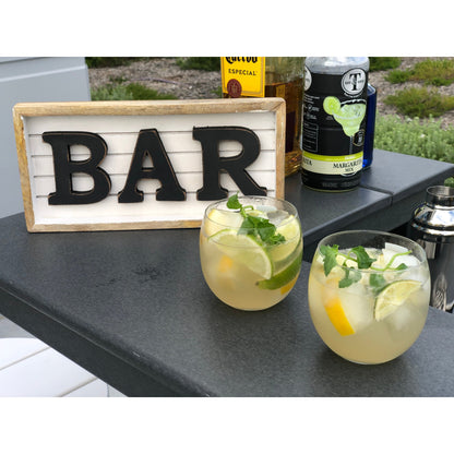 Bancone da bar LuXeo Bailey-Cabo, set da 3 pezzi