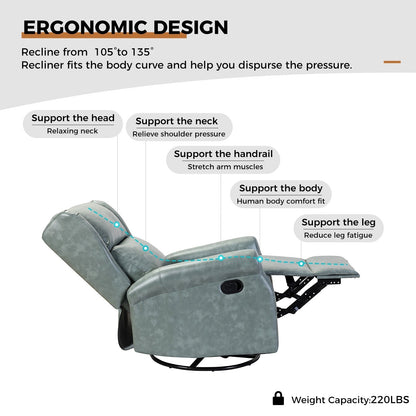 Sedia girevole per bambini Baksoho Contemporary in similpelle con base in metallo di HULALA HOME