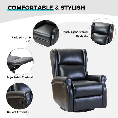 Sedia girevole per bambini Baksoho Contemporary in similpelle con base in metallo di HULALA HOME