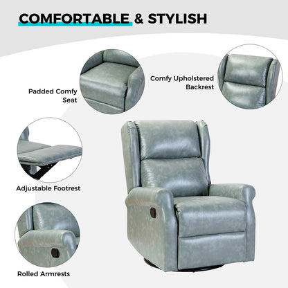 Sedia girevole per bambini Baksoho Contemporary in similpelle con base in metallo di HULALA HOME