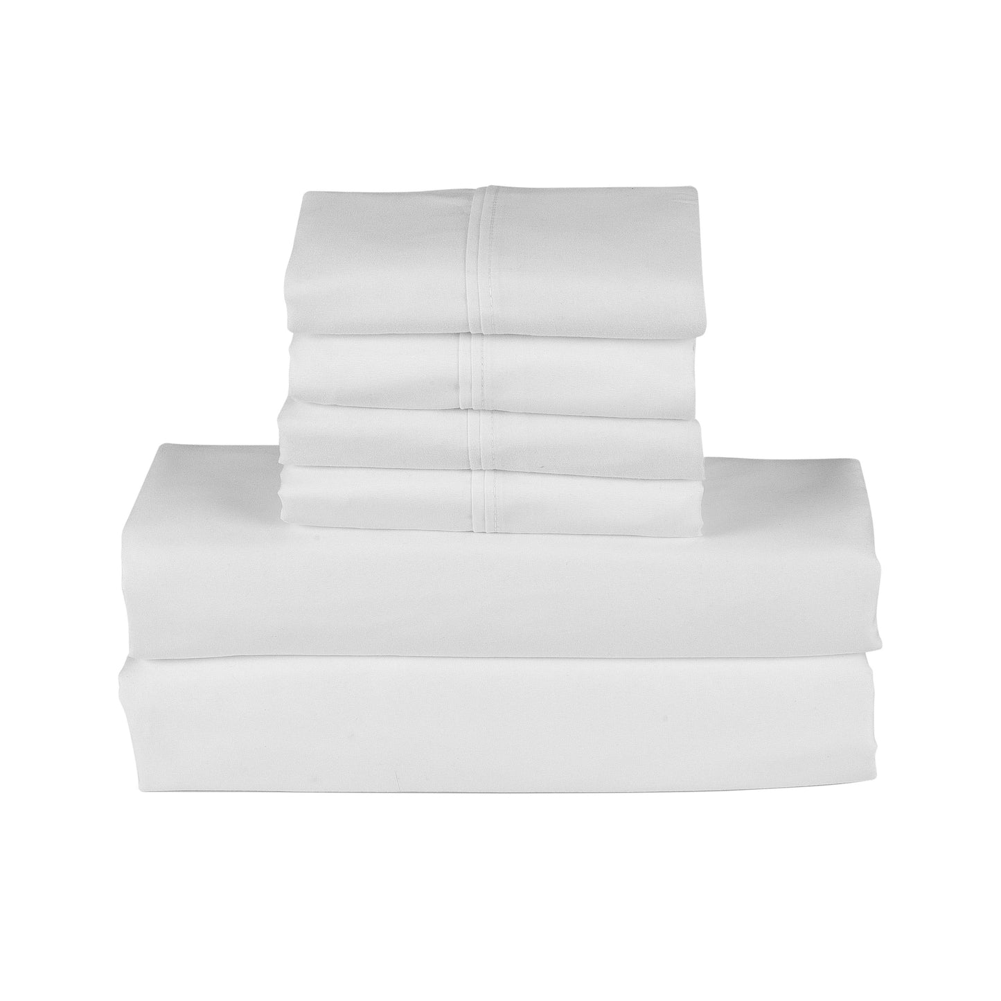 Set di lenzuola con tasche intelligenti in rayon di bambù, 6 pezzi, 1800 fili