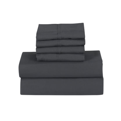 Set di lenzuola con tasche intelligenti in rayon di bambù, 6 pezzi, 1800 fili