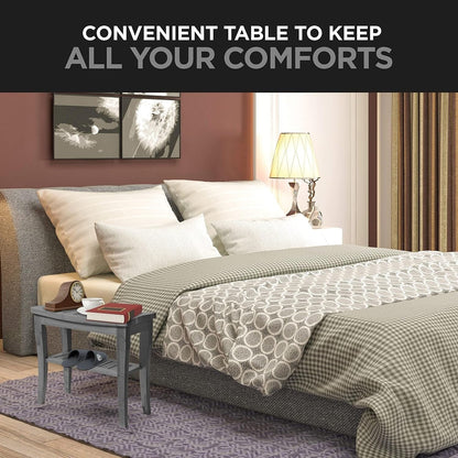 Sgabello da doccia in bambù per spa - Seduta in legno a 2 livelli, poggiapiedi, sgabello da barba con piedini antiscivolo + ripiano portaoggetti