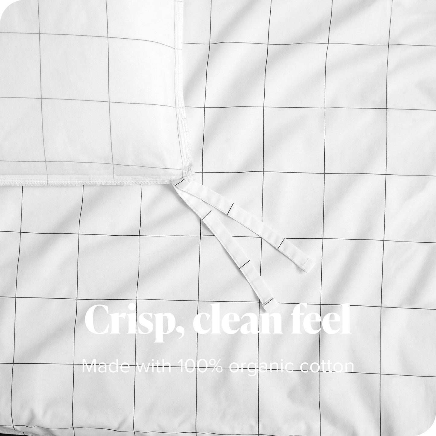 Set copripiumino in percalle di cotone biologico Bare Home