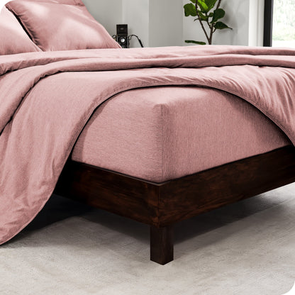 Bare Home Heathered Bed-in-a-Bag - Set copripiumino e set lenzuola