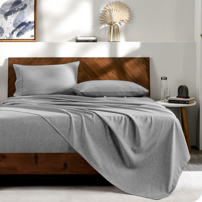 Bare Home Heathered Bed-in-a-Bag - Set copripiumino e set lenzuola