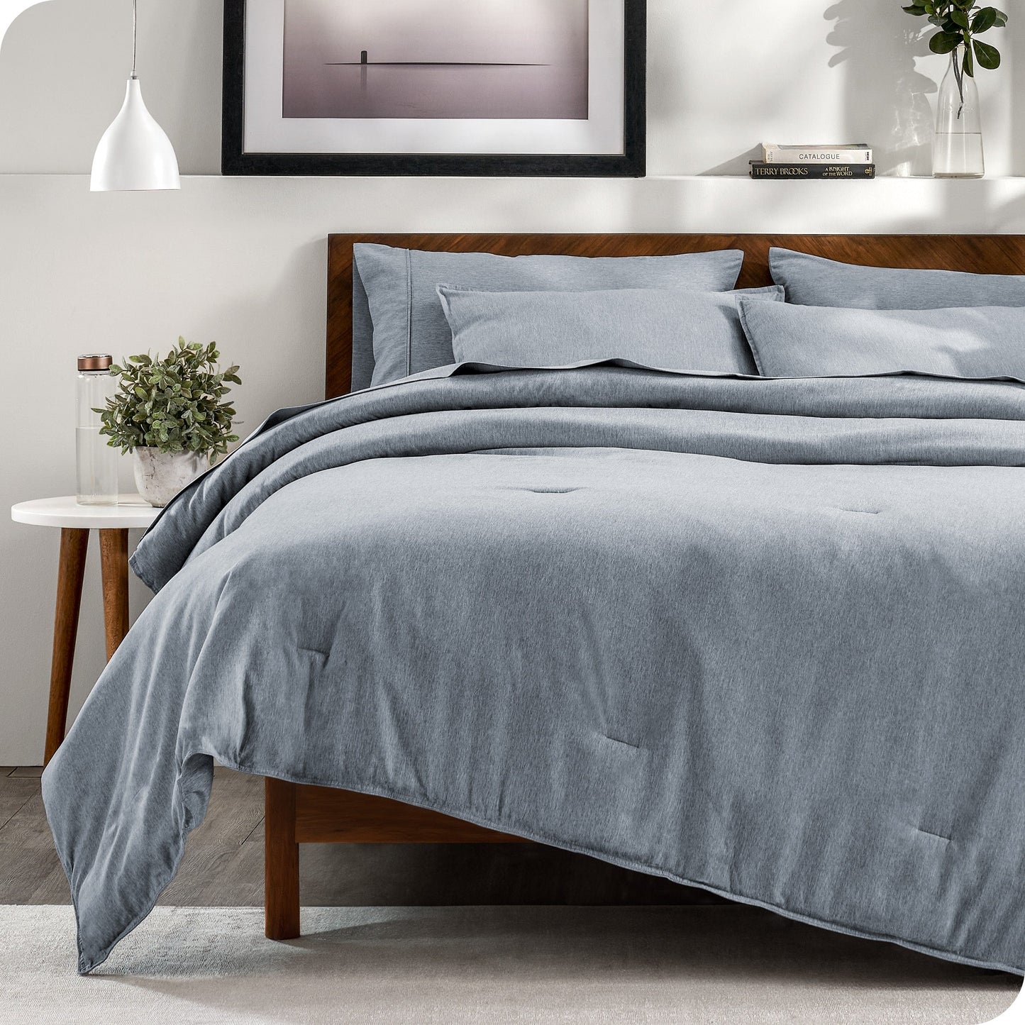 Bare Home Heathered Bed-in-a-Bag - Set copripiumino e set lenzuola
