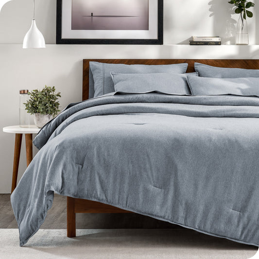 Bare Home Heathered Bed-in-a-Bag - Set copripiumino e set lenzuola
