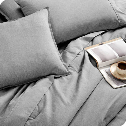 Bare Home Heathered Bed-in-a-Bag - Set copripiumino e set lenzuola