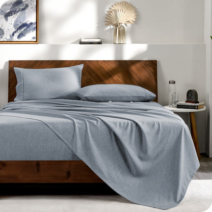 Bare Home Heathered Bed-in-a-Bag - Set copripiumino e set lenzuola