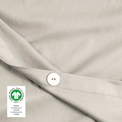 Set copripiumino in cotone biologico Bare Home - Tessuto liscio in raso