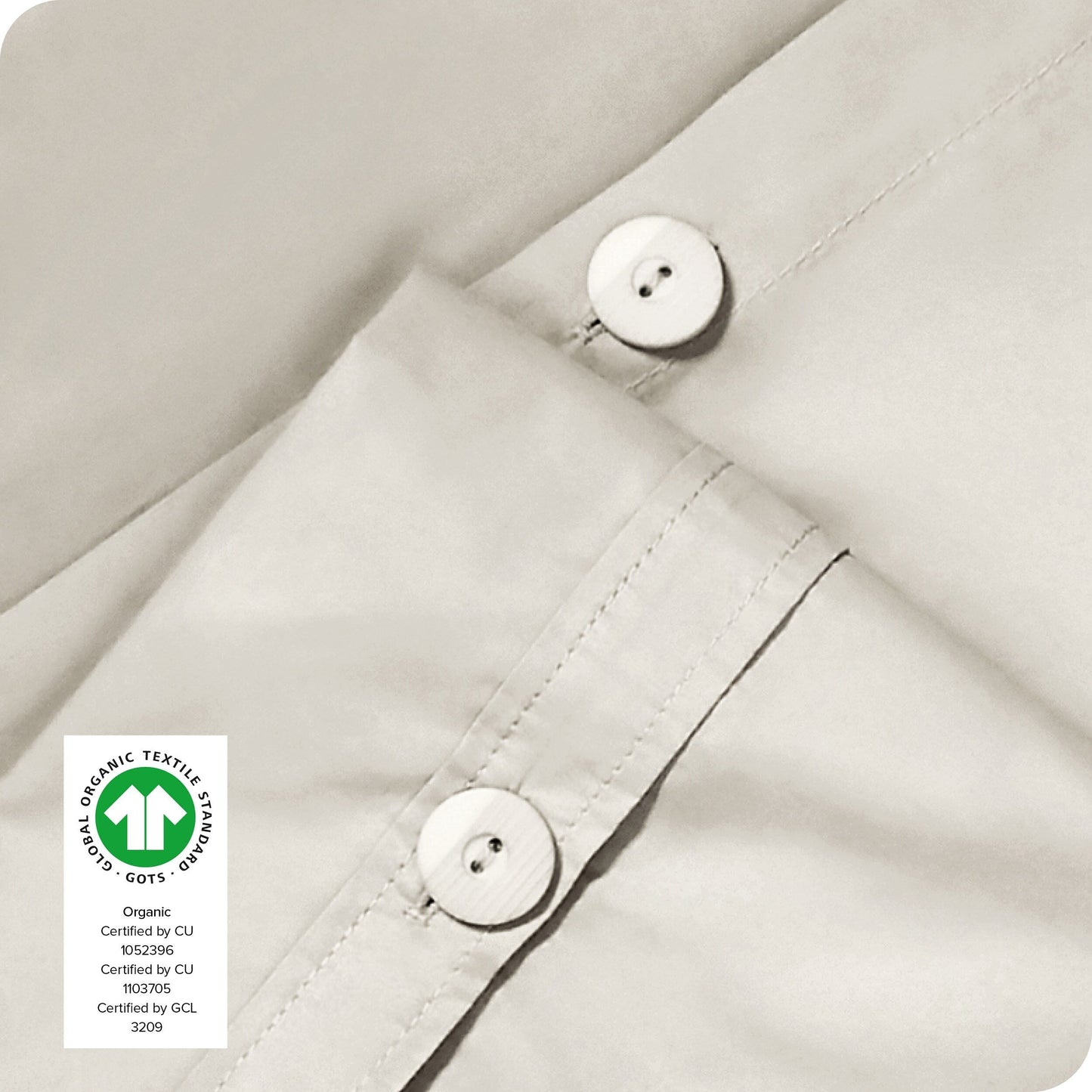 Set copripiumino in percalle di cotone biologico Bare Home