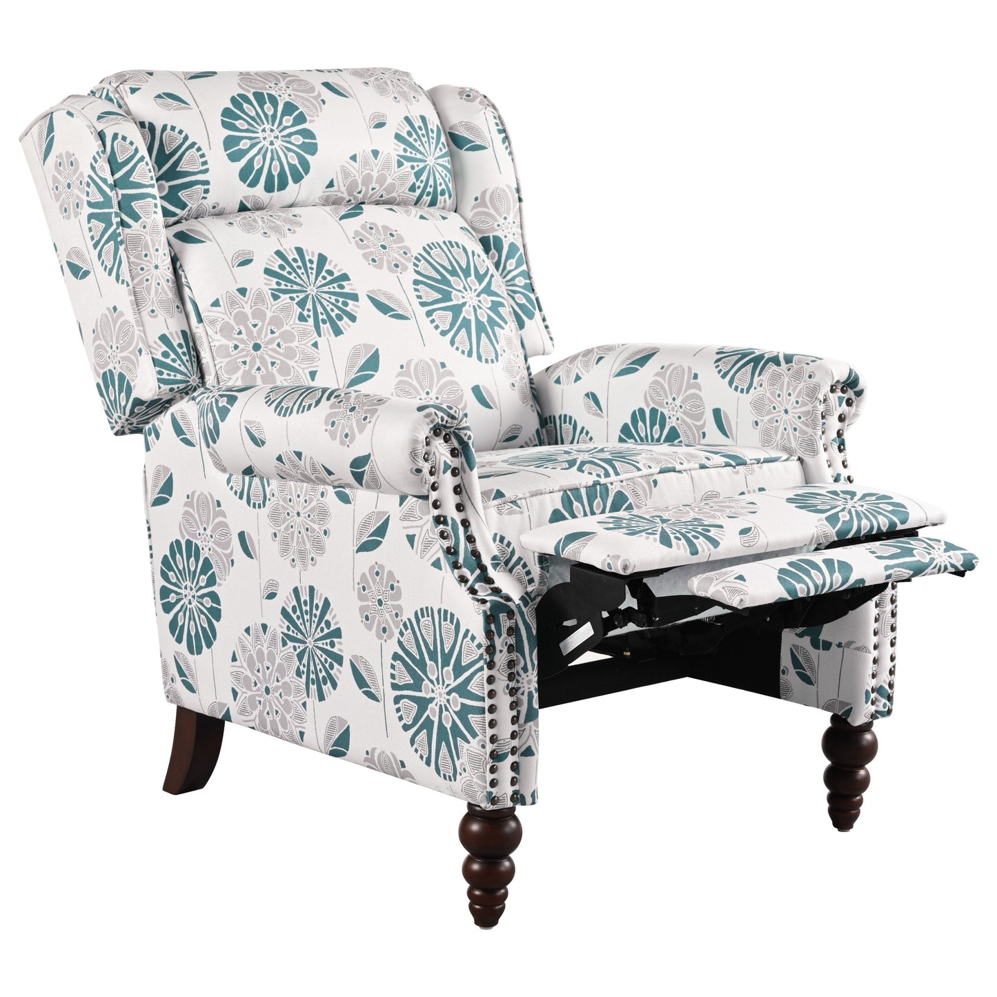 Poltrona reclinabile imbottita Barnn con schienale ad ala di Christopher Knight Home