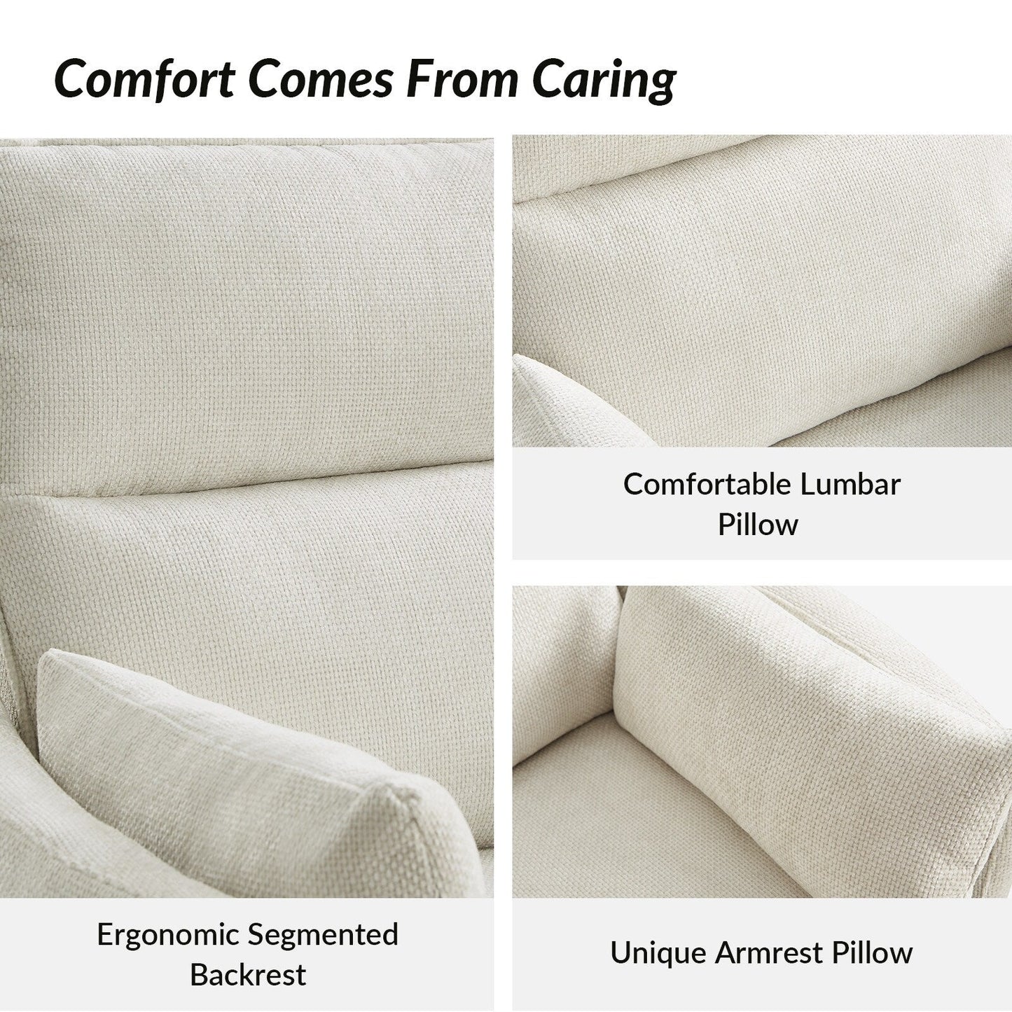 Poltrona reclinabile girevole a dondolo Barry Modern 38 con porte USB di HULALA HOME