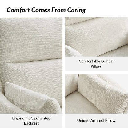 Poltrona reclinabile girevole a dondolo Barry Modern 38 con porte USB di HULALA HOME