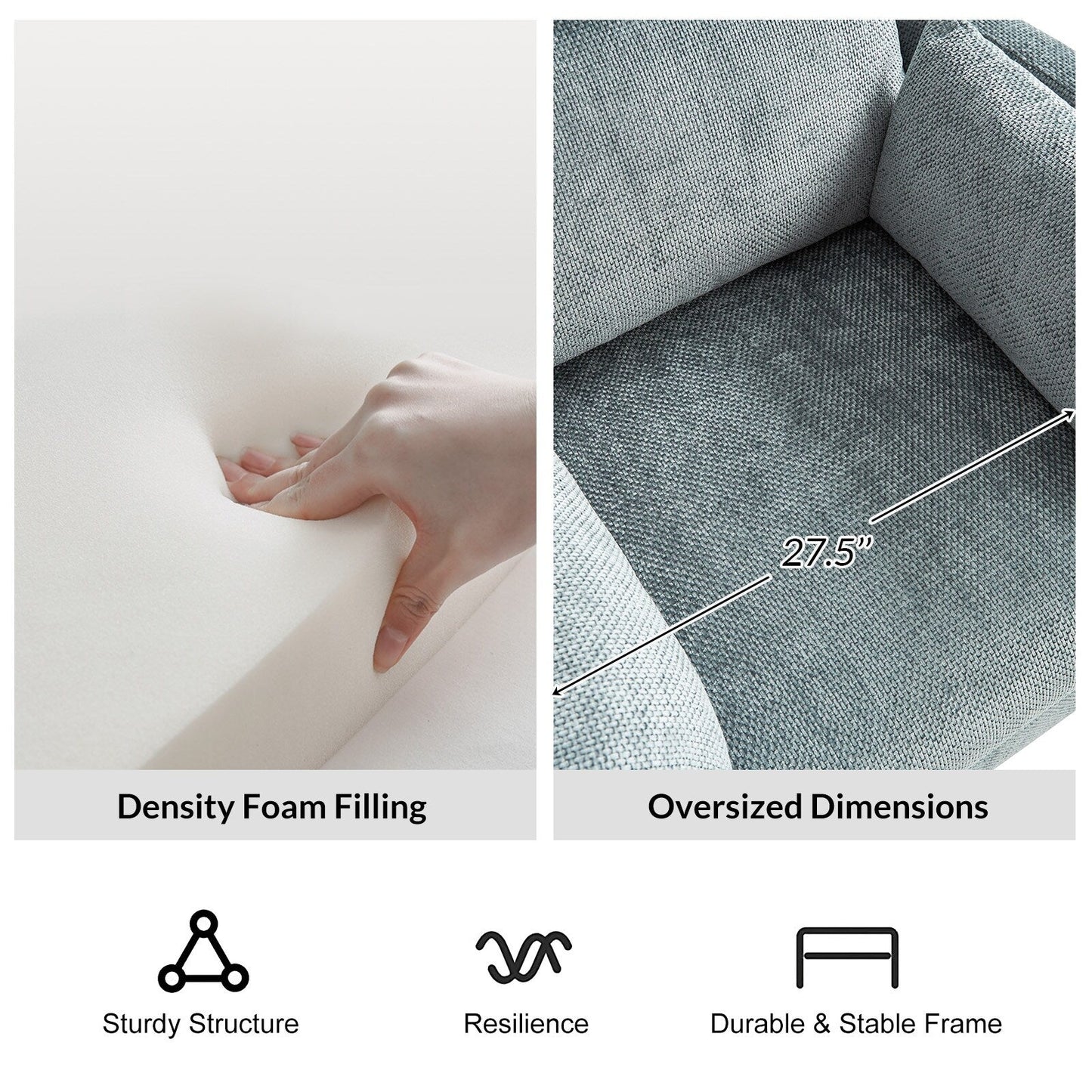 Poltrona reclinabile girevole a dondolo Barry Modern 38 con porte USB di HULALA HOME