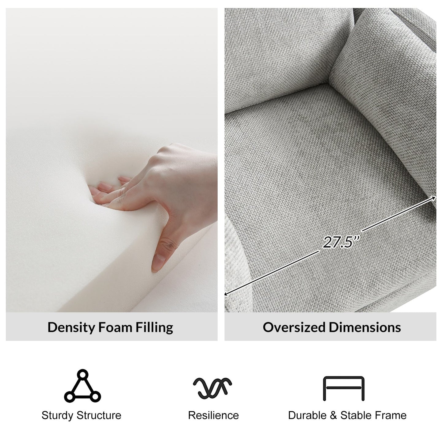 Poltrona reclinabile girevole a dondolo Barry Modern 38 con porte USB di HULALA HOME