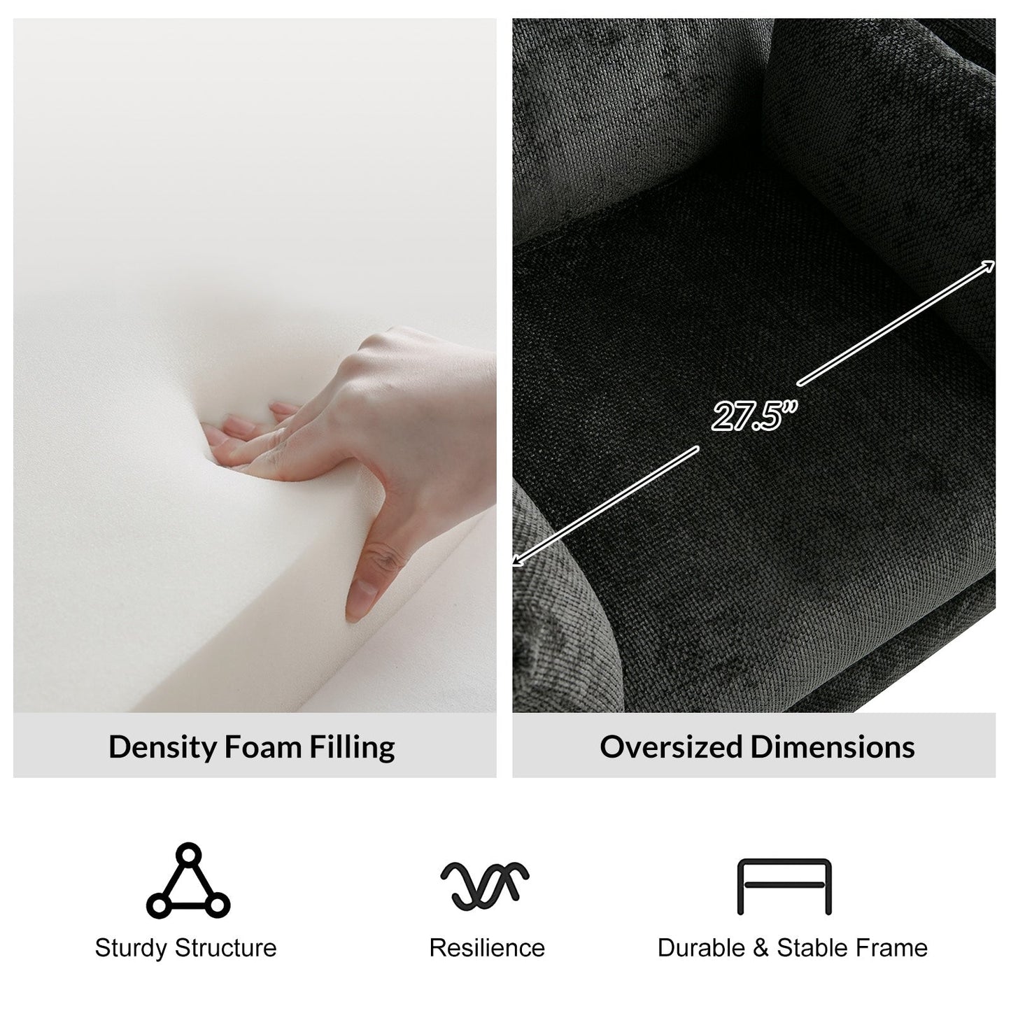 Poltrona reclinabile girevole a dondolo Barry Modern 38 con porte USB di HULALA HOME