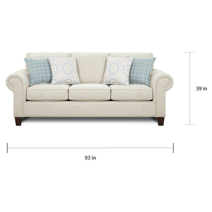 Divano letto tradizionale Bates Nickel Light Grey Queen