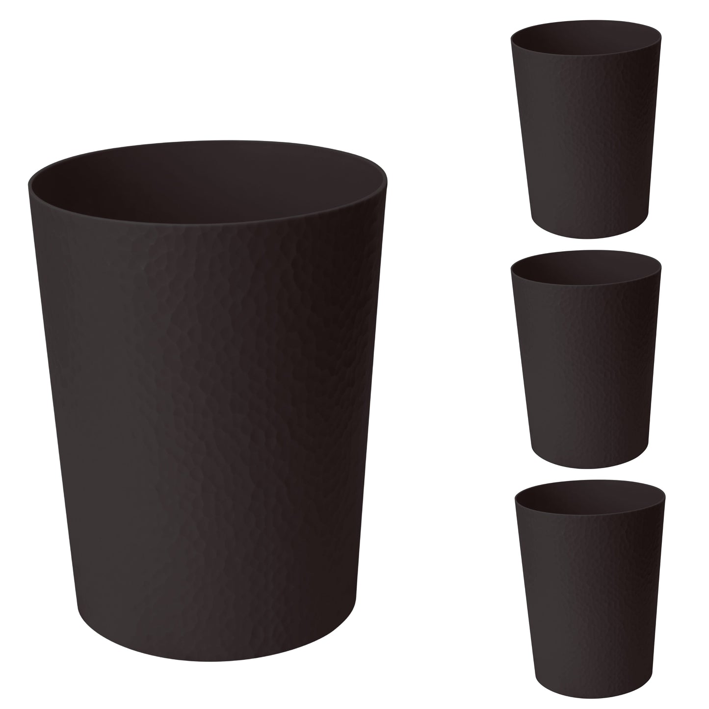 Cestino per la spazzatura martellato Bath Bliss