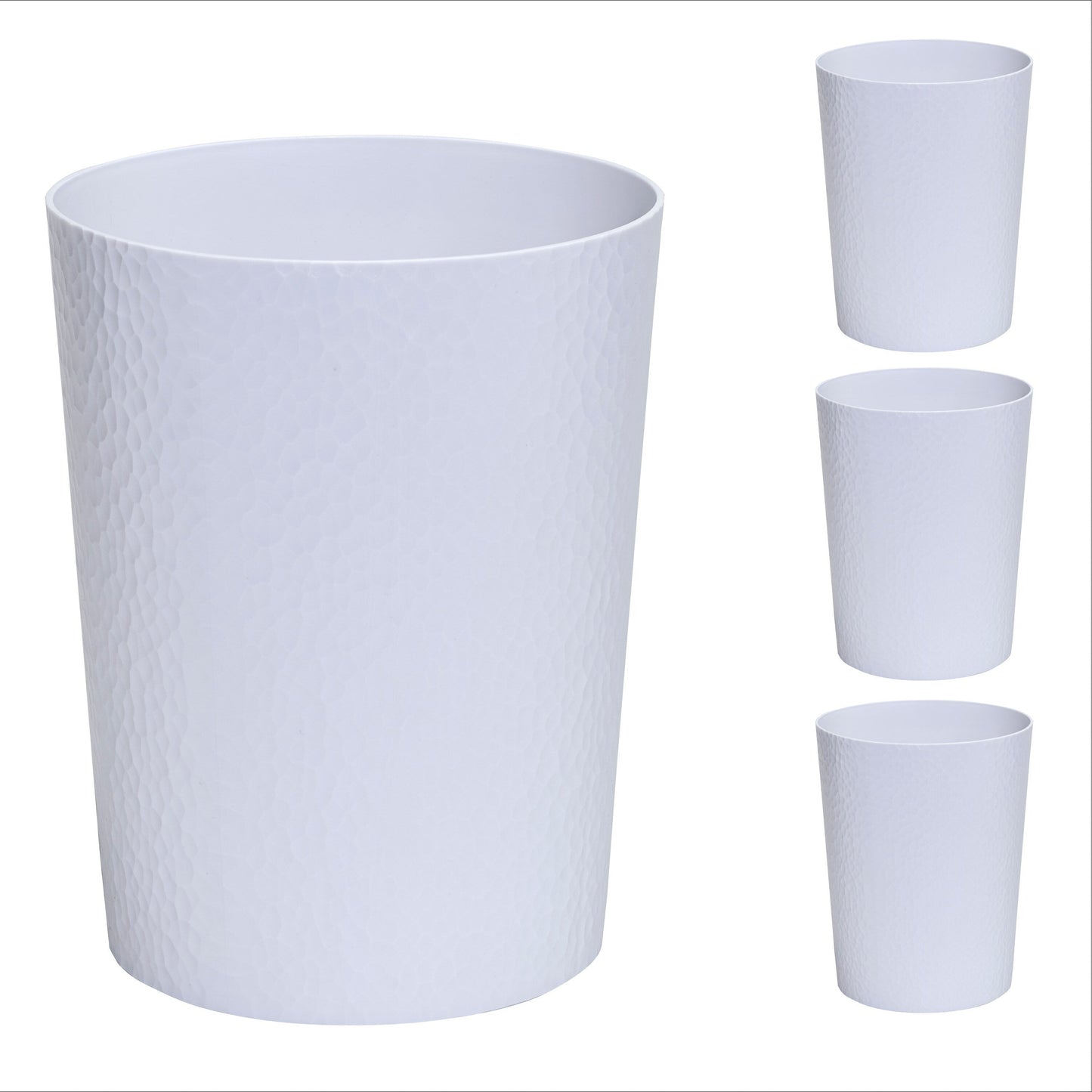 Cestino per la spazzatura martellato Bath Bliss