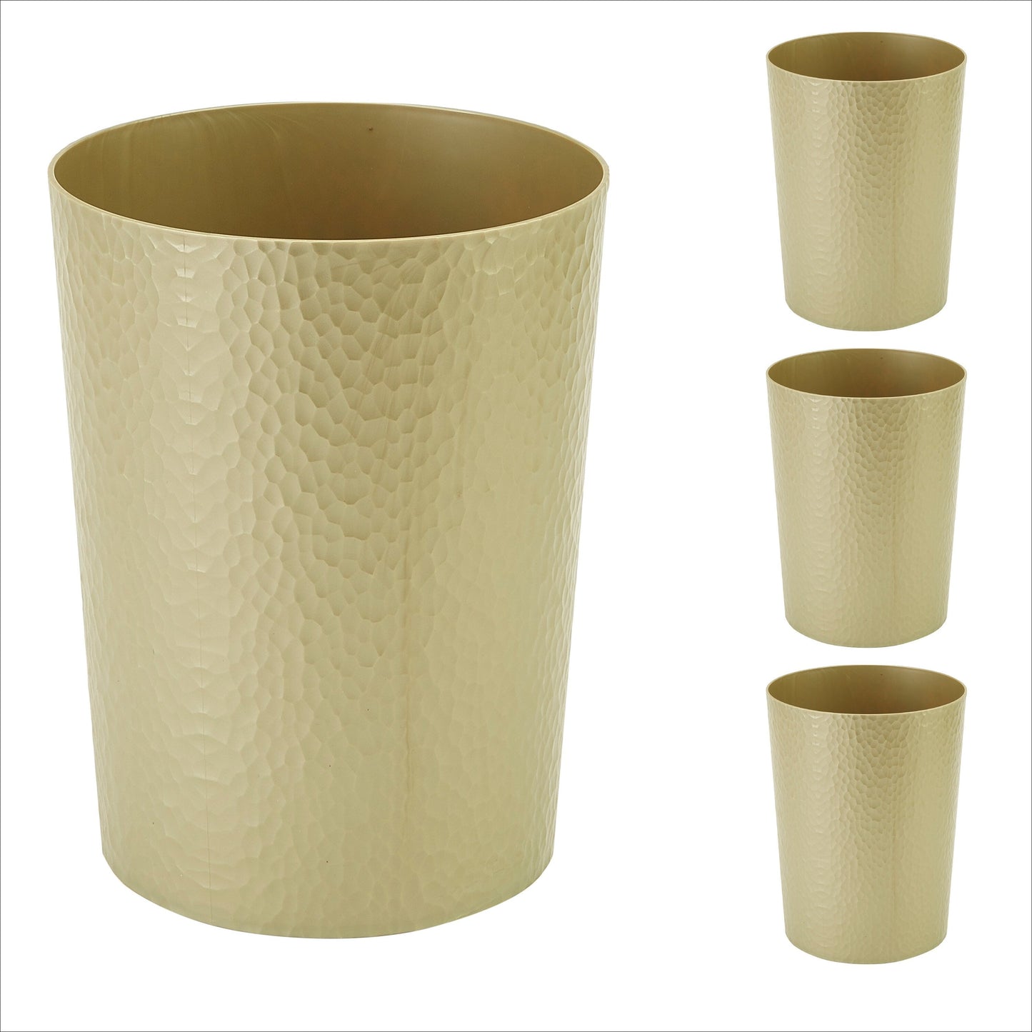 Cestino per la spazzatura martellato Bath Bliss