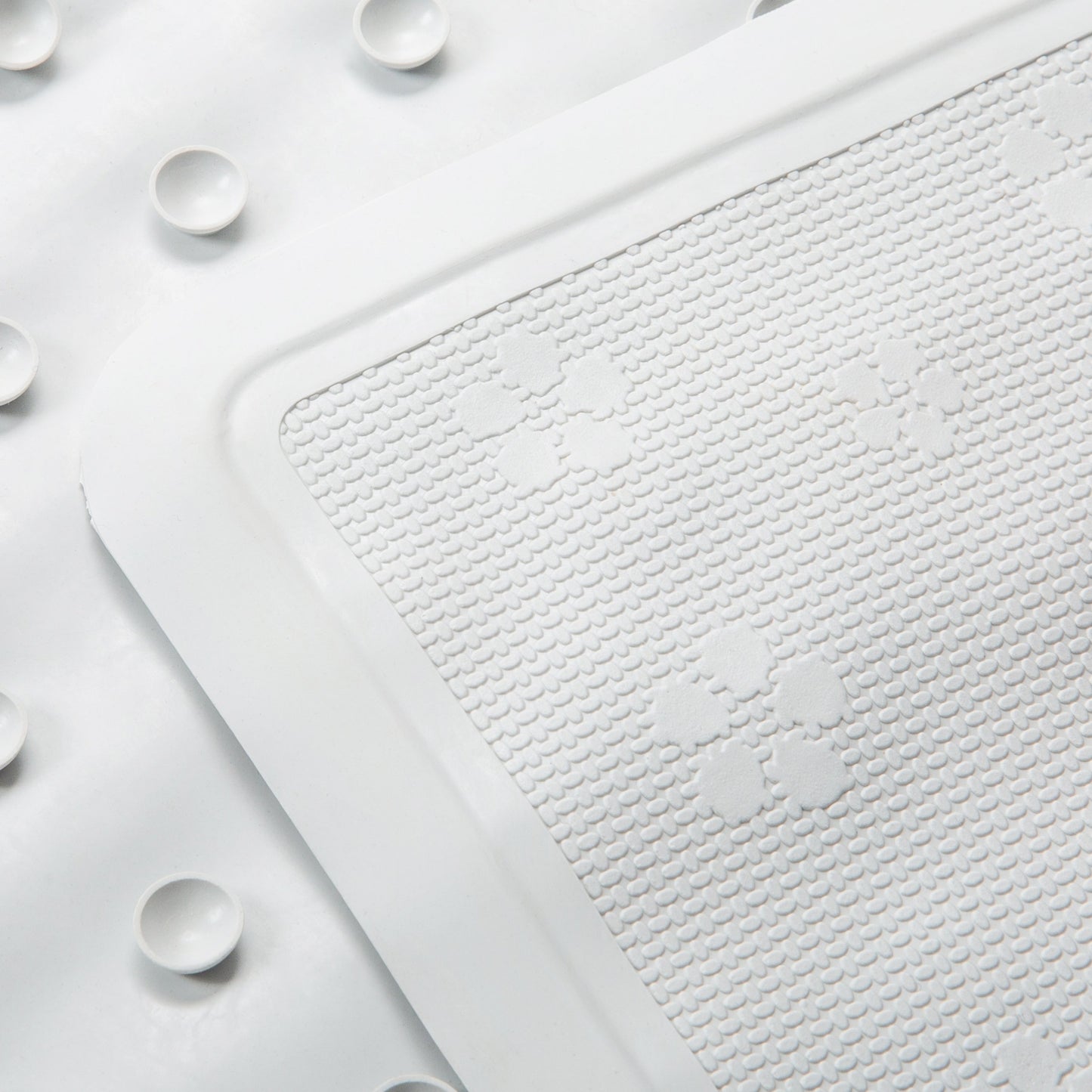 Tappetino da bagno grande Bath Bliss bianco