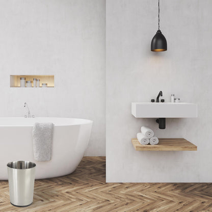 Cestino per la spazzatura in acciaio inossidabile Bath Bliss Silver - 7,7 x 9,6