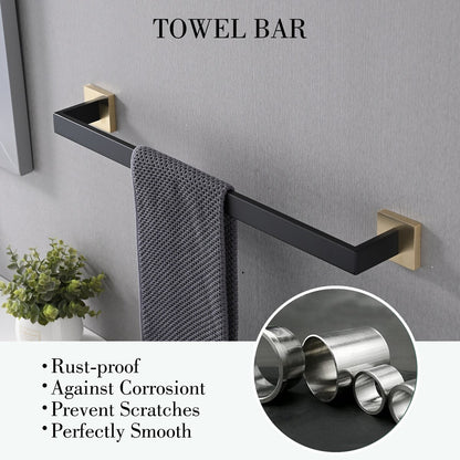 Set di accessori per il bagno Bathlet da 5 pezzi in acciaio inossidabile