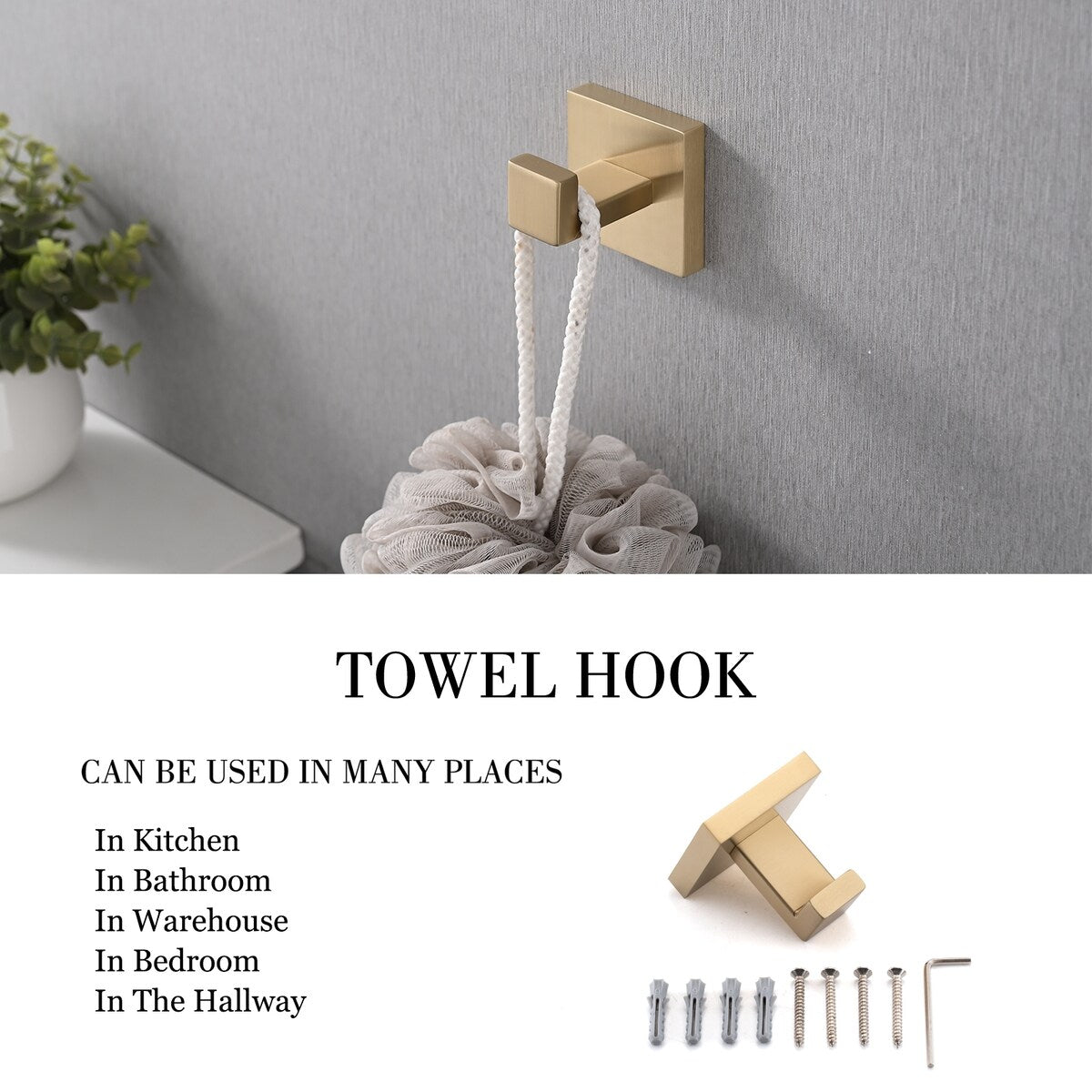 Set di accessori per il bagno Bathlet da 5 pezzi in acciaio inossidabile