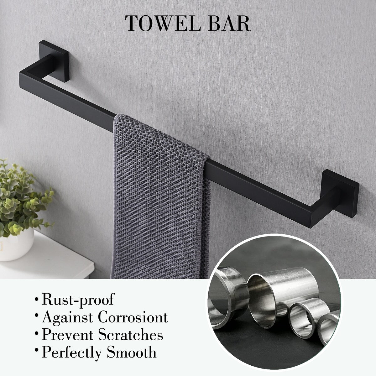 Set di accessori per il bagno Bathlet da 5 pezzi in acciaio inossidabile