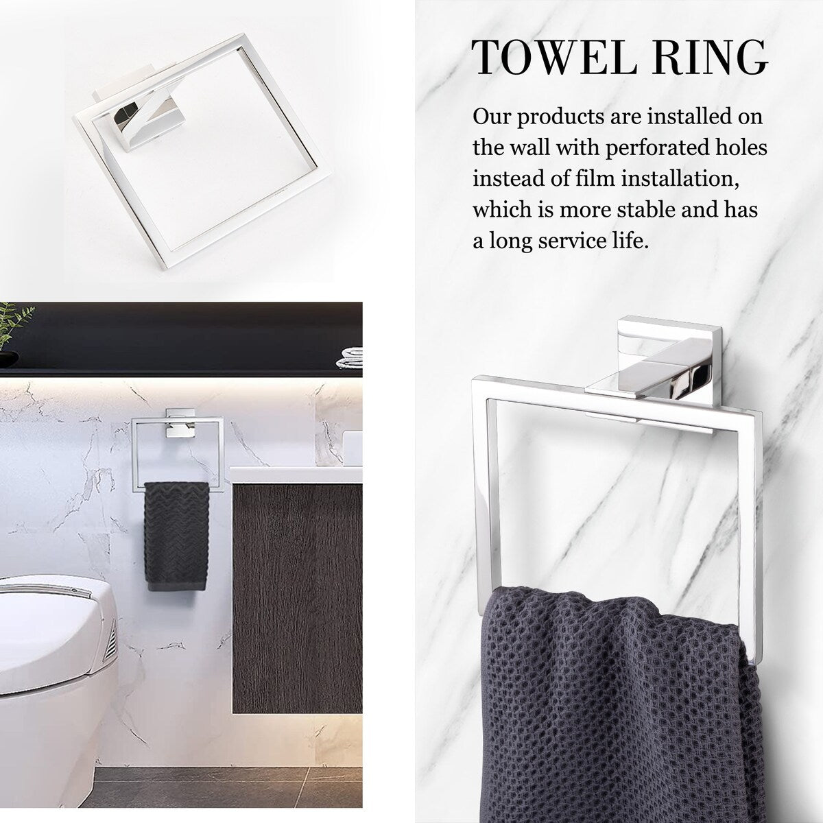 Set di accessori per il bagno Bathlet da 5 pezzi in acciaio inossidabile