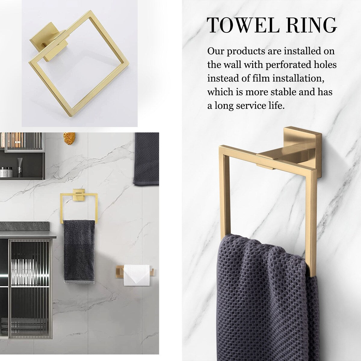 Set di accessori per il bagno Bathlet da 5 pezzi in acciaio inossidabile