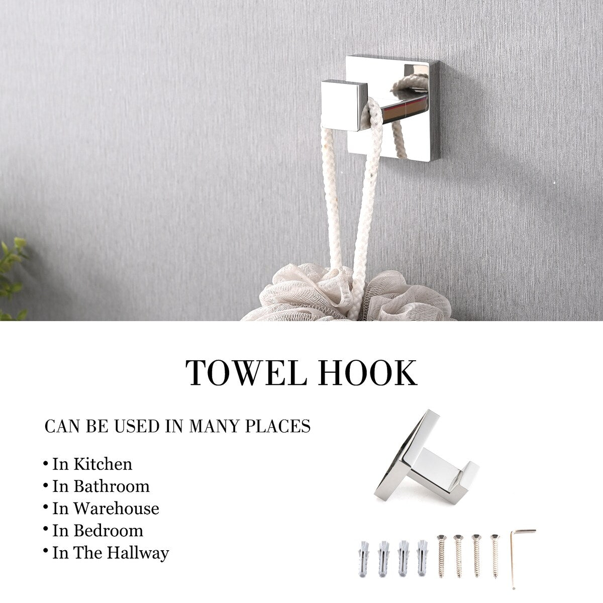 Set di accessori per il bagno Bathlet da 5 pezzi in acciaio inossidabile