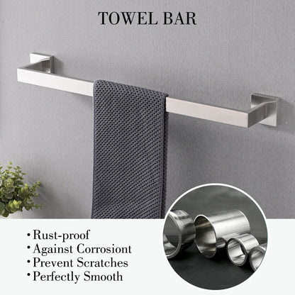 Set di accessori per il bagno Bathlet da 5 pezzi in acciaio inossidabile