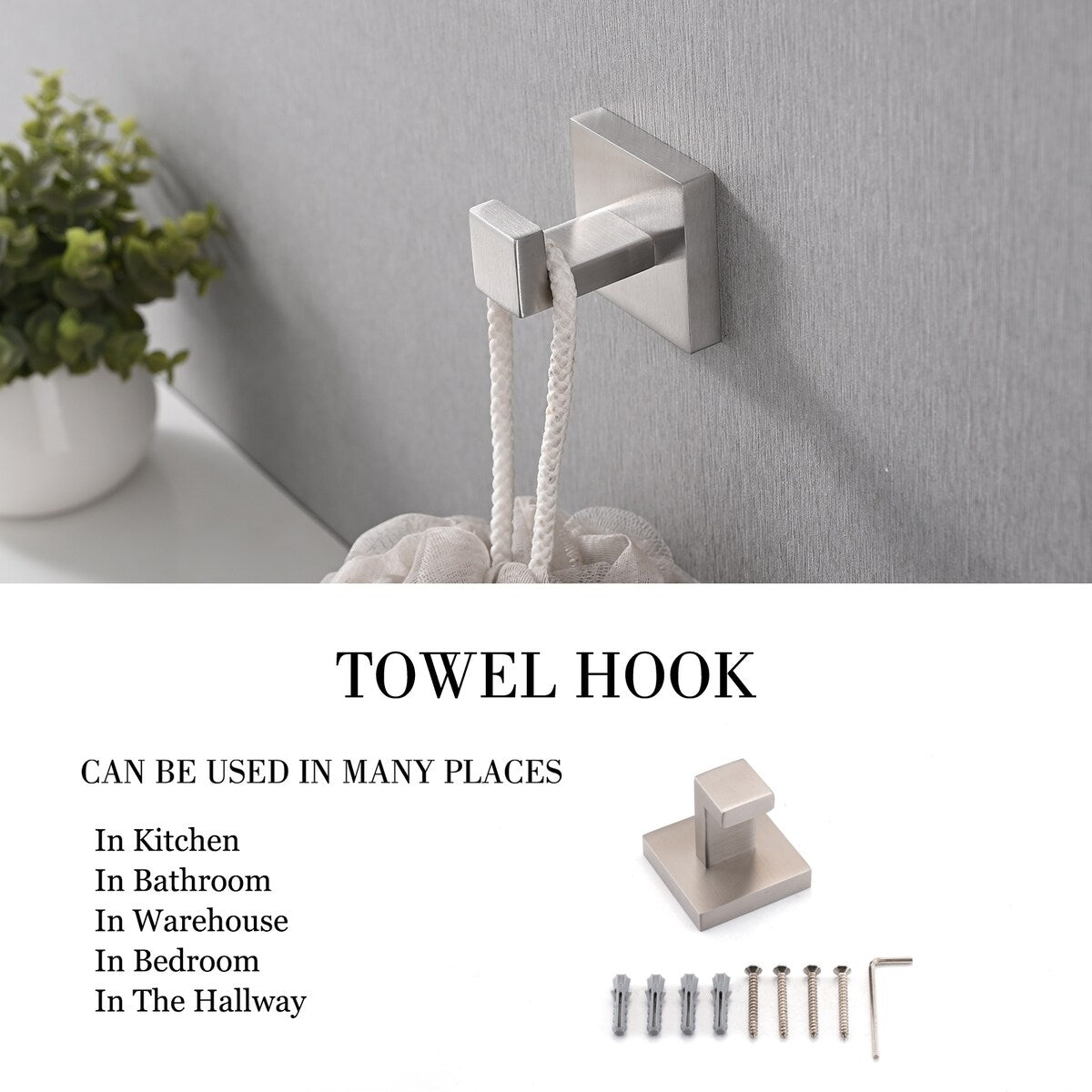 Set di accessori per il bagno Bathlet da 5 pezzi in acciaio inossidabile