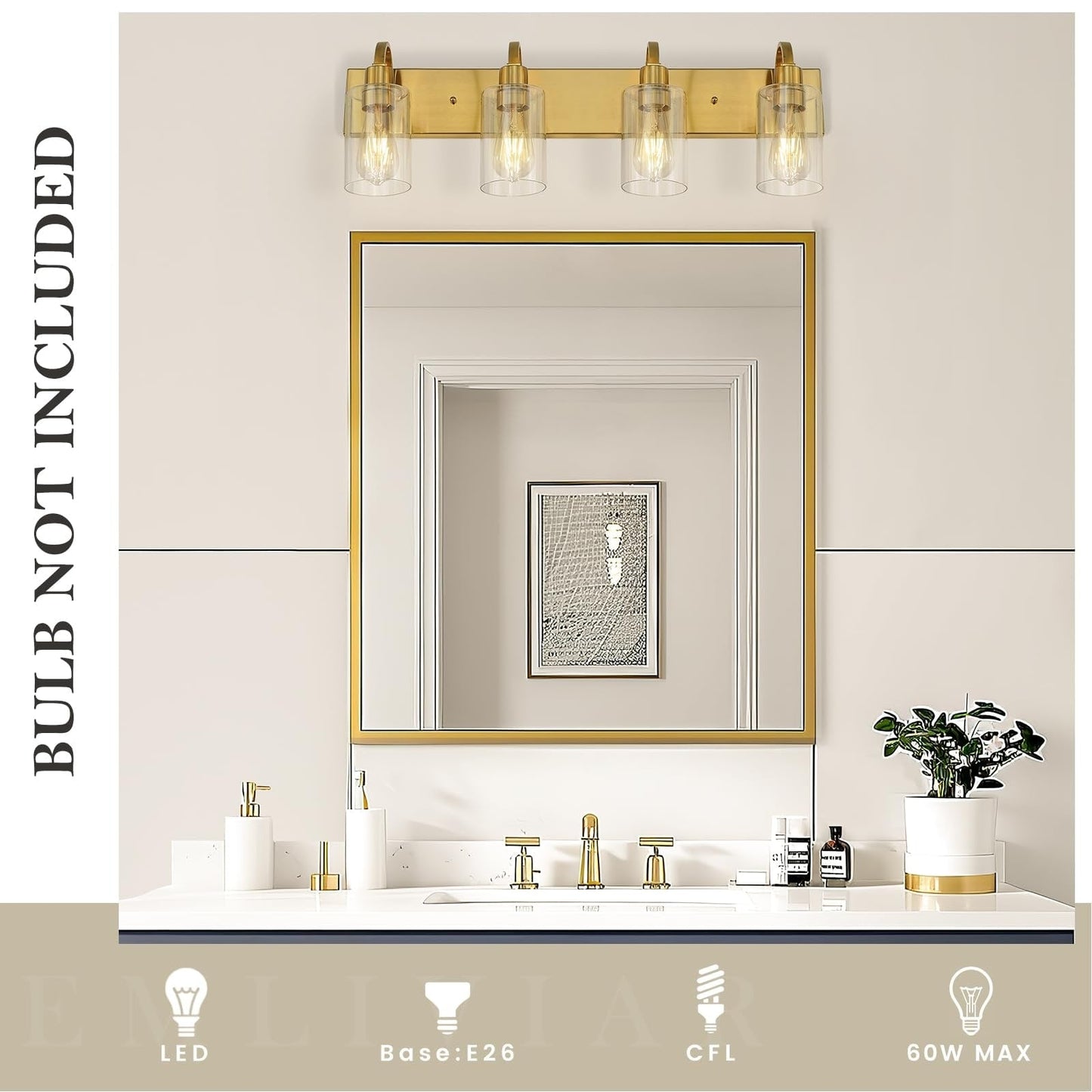 Lampadari per il mobiletto del bagno - Lampada da parete in stile rustico per il bagno