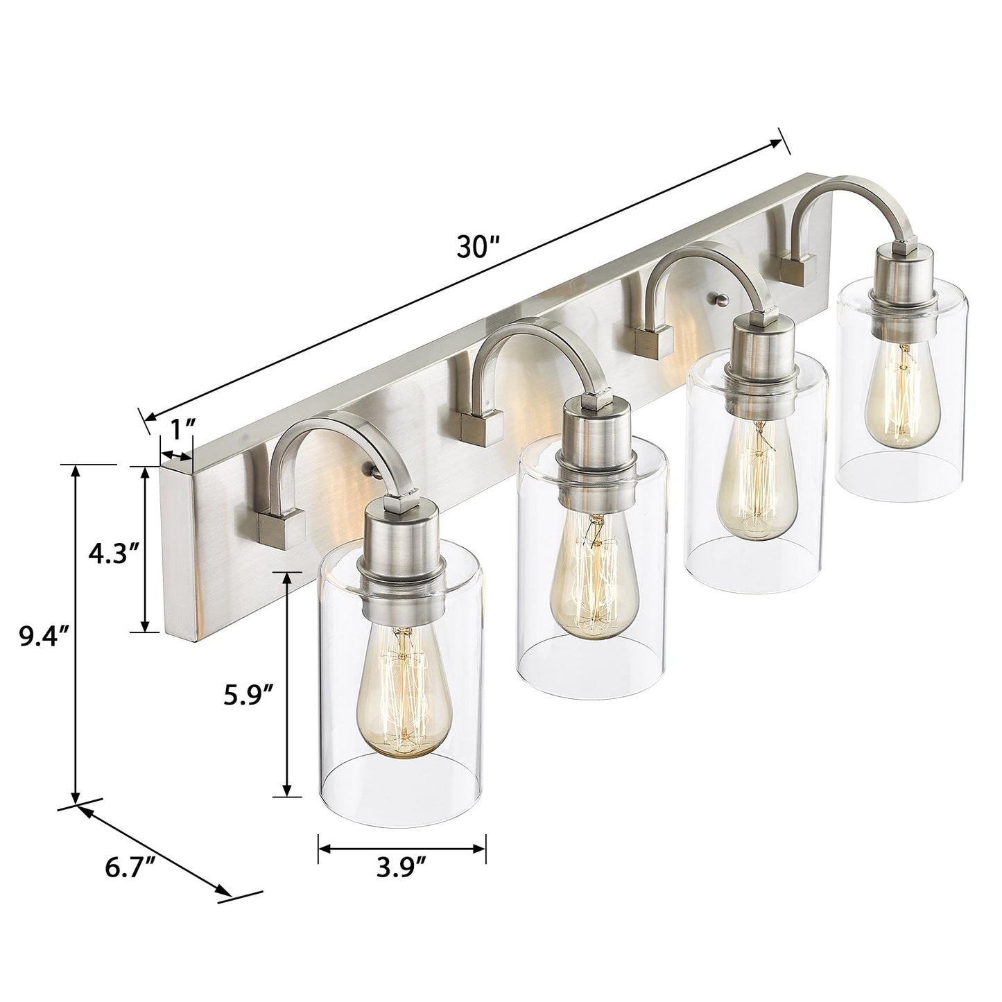 Lampadari per il mobiletto del bagno - Lampada da parete in stile rustico per il bagno