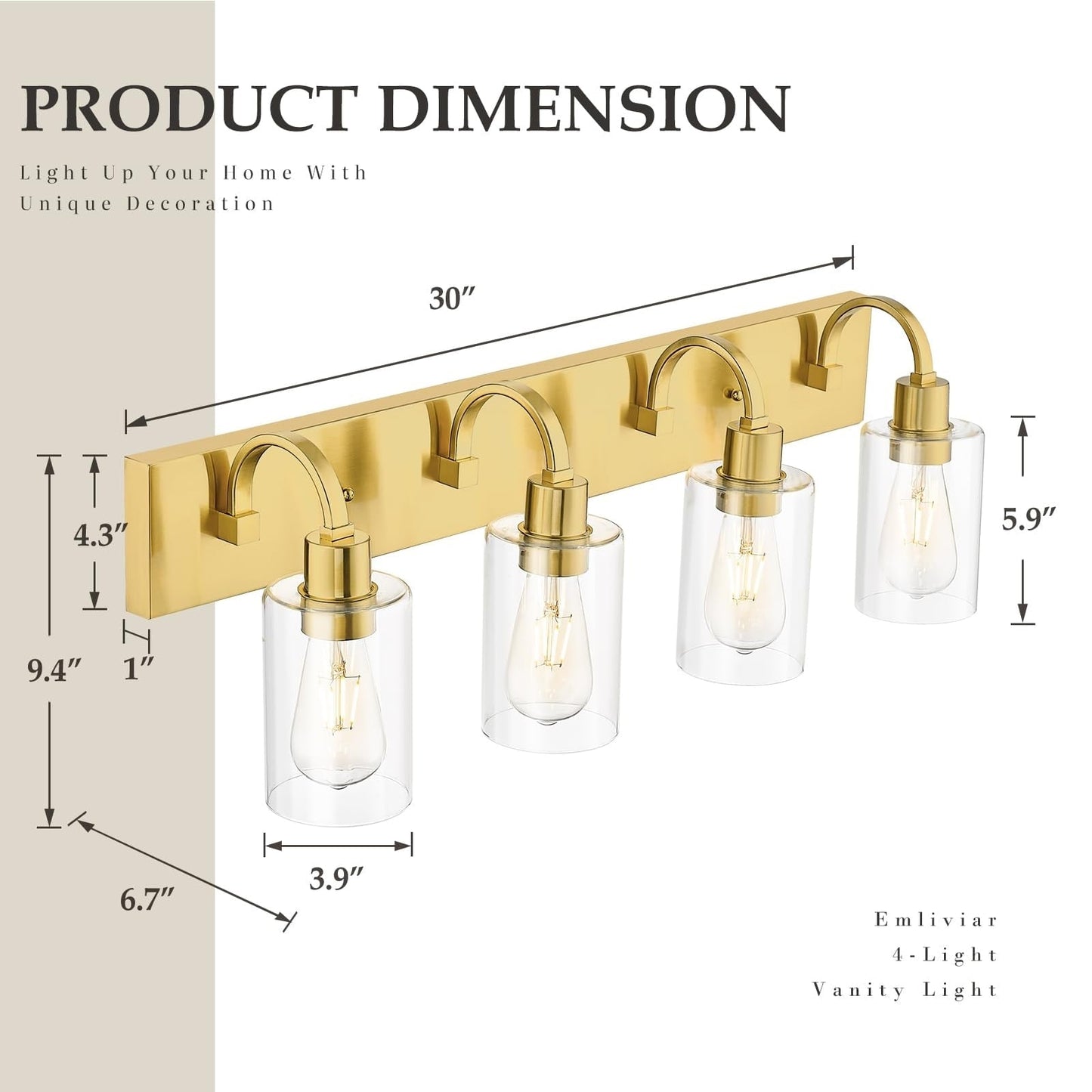 Lampadari per il mobiletto del bagno - Lampada da parete in stile rustico per il bagno
