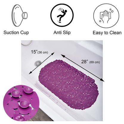 Tappetino antiscivolo ovale per vasca da bagno Bubbles 28 L x 15 W