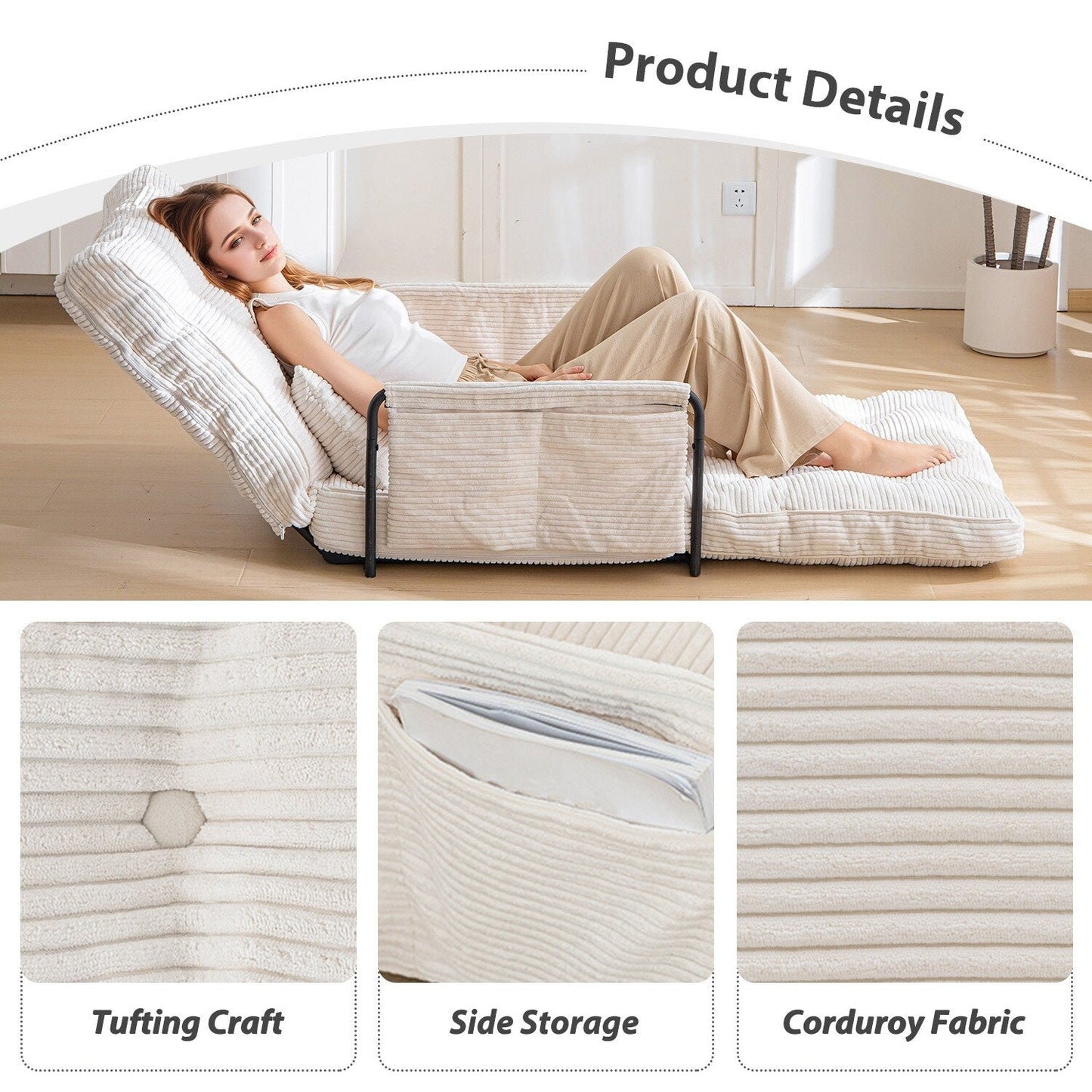 Divano a sacco, divano letto da terra - 30x25,6