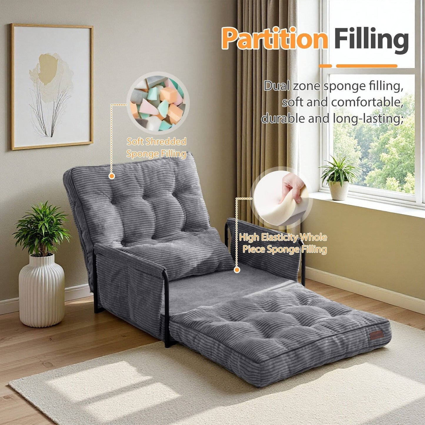 Divano a sacco, divano letto da terra - 30x25,6