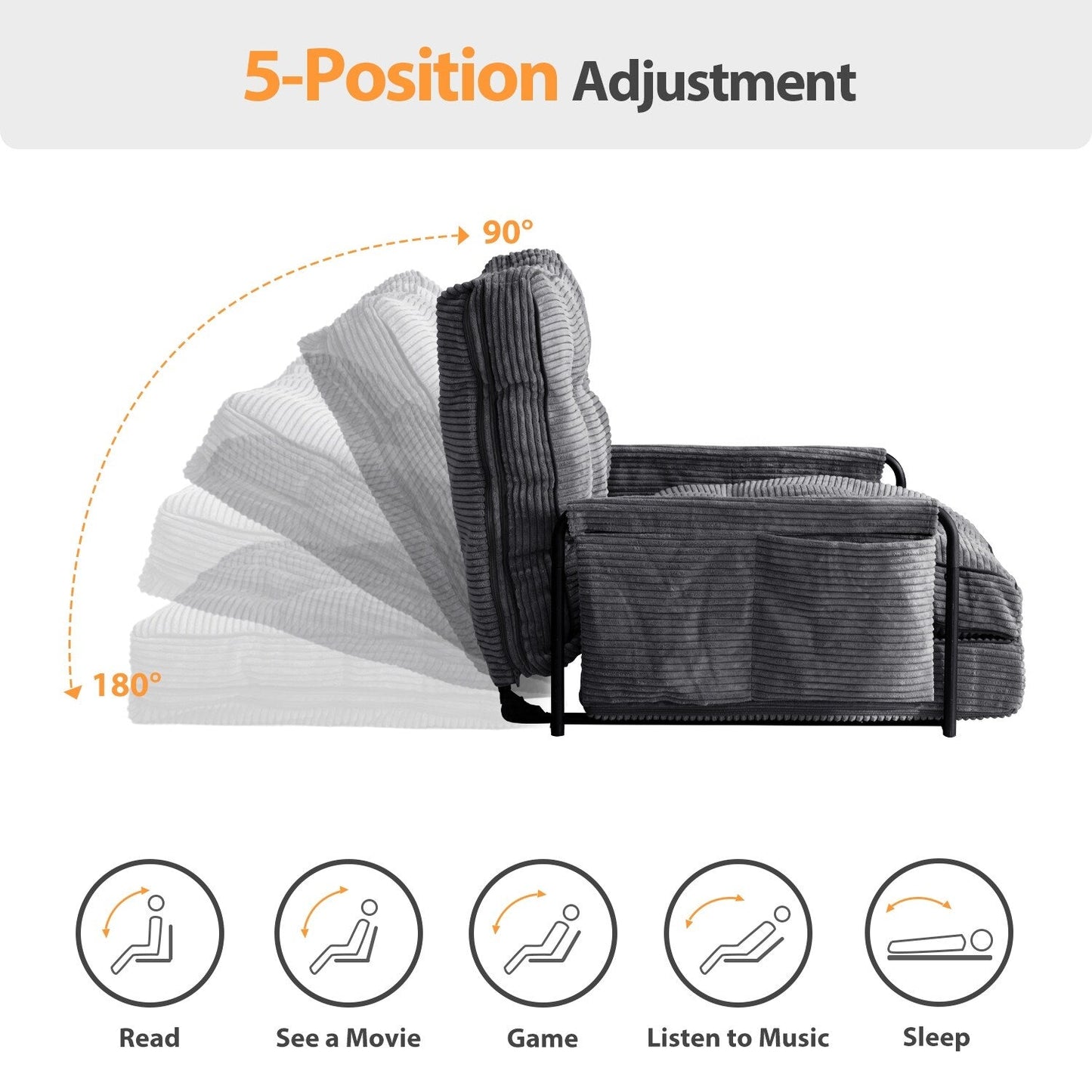 Divano a sacco, divano letto da terra - 30x25,6